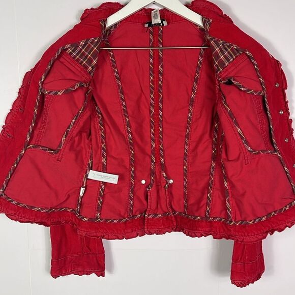 LOFT red, corduroy jacket, size 2 petite - Picture 10 of 13